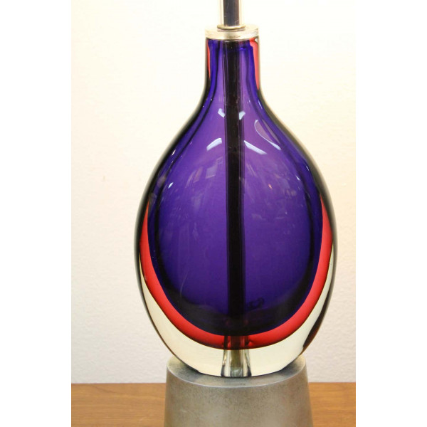 Seguso_/_Murano_Purple,_Cranberry_and_Clear_Glass_Lamp slide2