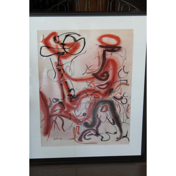 Abstract_Water_Color_Signed_and_Dated_1955 slide3