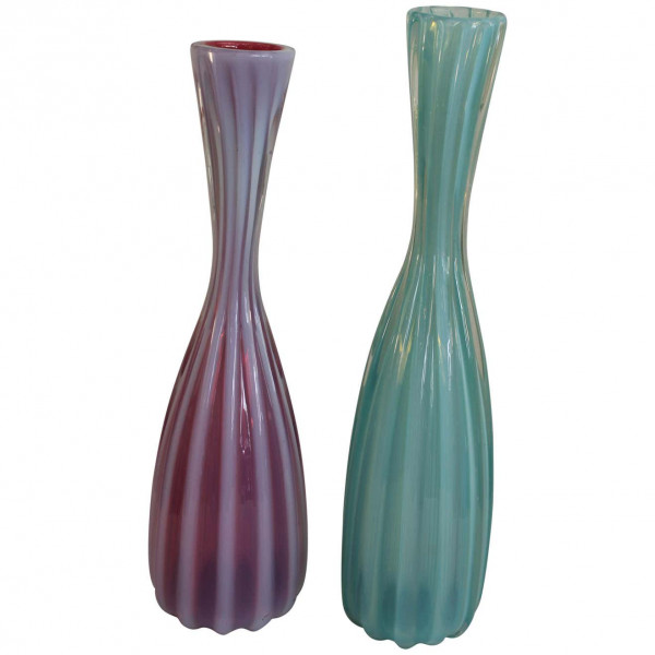 Pair_of_Murano_Cranberry,_Turquoise_and_Opaque_Vases slide0