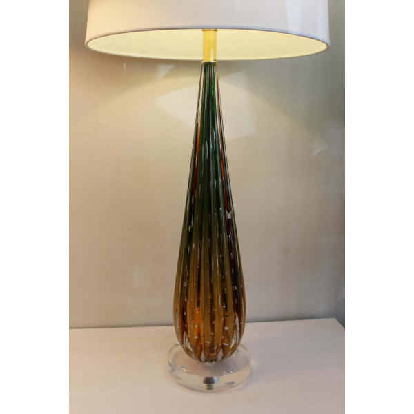 Murano_Amber_and_Green_Glass_Lamp slide1