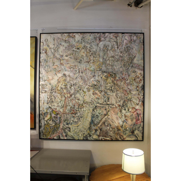Monumental_Abstract_Outsider_Art_Oil_Painting_on_Canvas slide1