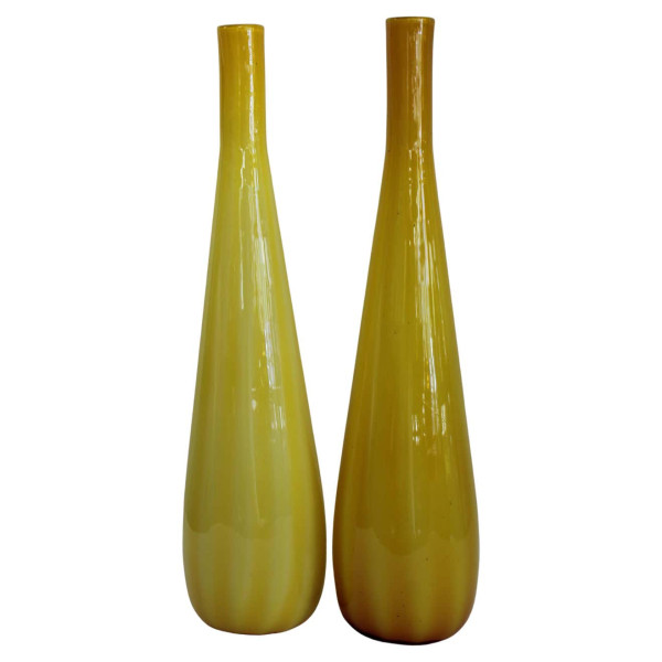 Pair_of_Murano_Cased_Glass_Yellow_Vases slide0