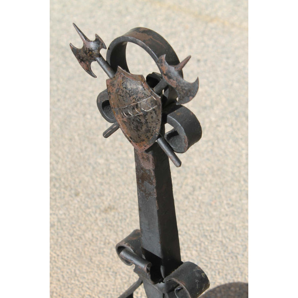 Monumental_Pair_of_Forged_Iron_Spanish_Revival_Andirons slide5