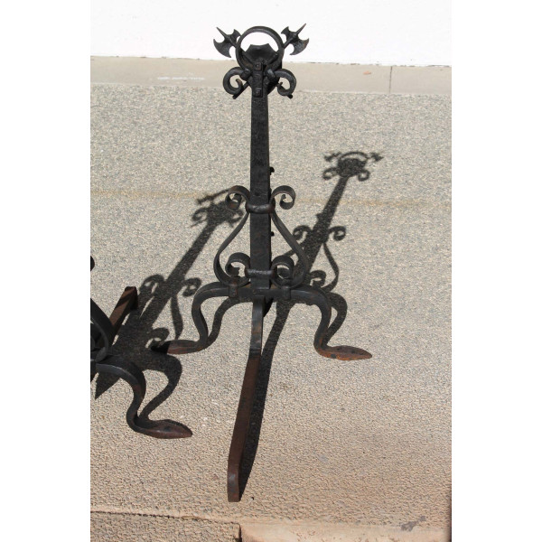 Monumental_Pair_of_Forged_Iron_Spanish_Revival_Andirons slide6