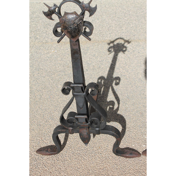 Monumental_Pair_of_Forged_Iron_Spanish_Revival_Andirons slide2