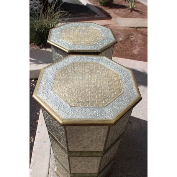 Pair_of_Octagonal_Pedestals_with_Applied_Brass_and_Tin_Repoussé_Panels slide2