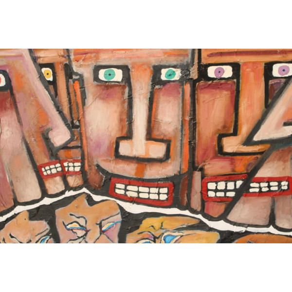 Outsider_Painting_of_Abstract_Faces_by_Peter_L._Sword slide1